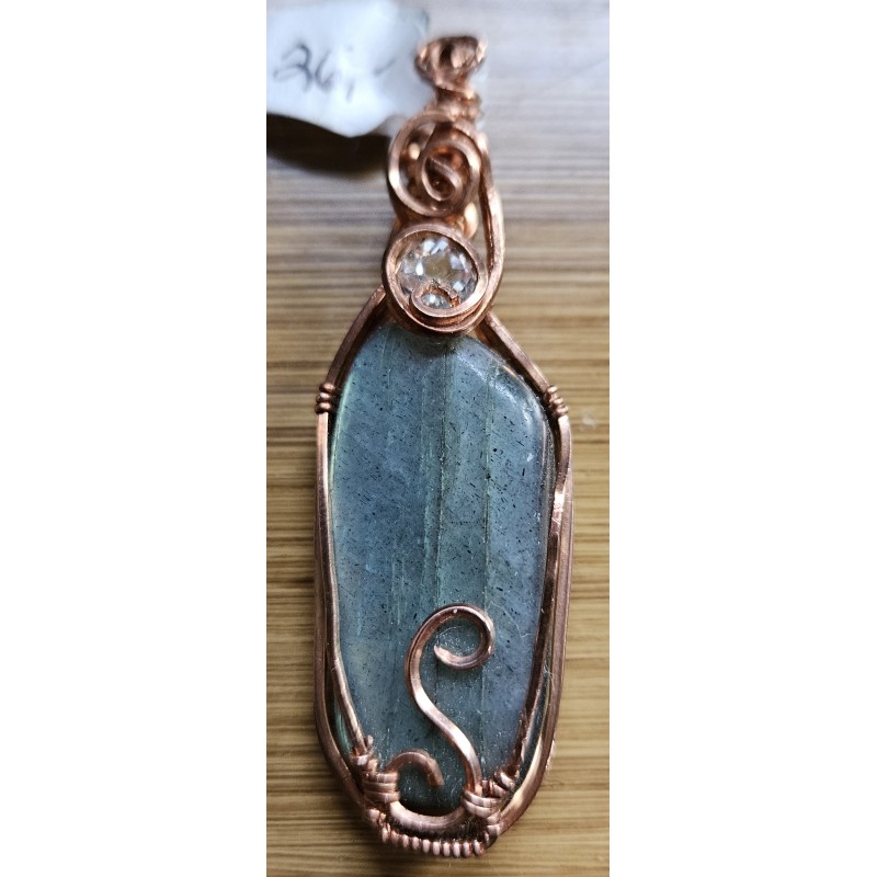 Labradorite with Faceted CZ Designer WW