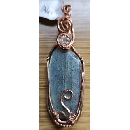 Labradorite with Faceted CZ Designer WW